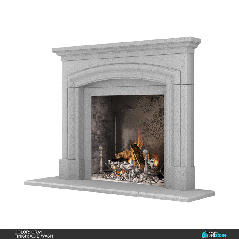 Grand Manchester Fireplace Surround, Acid Wash Gray
