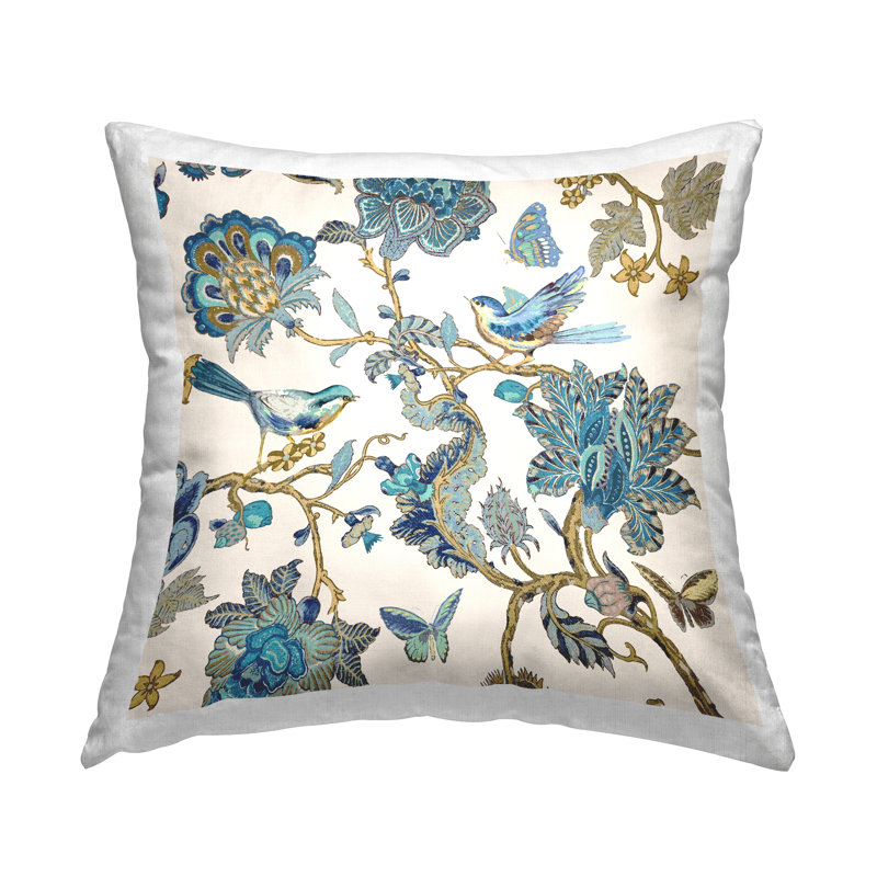 Coussin décoratif orné de bleu traditionnel par Reneé Campbell