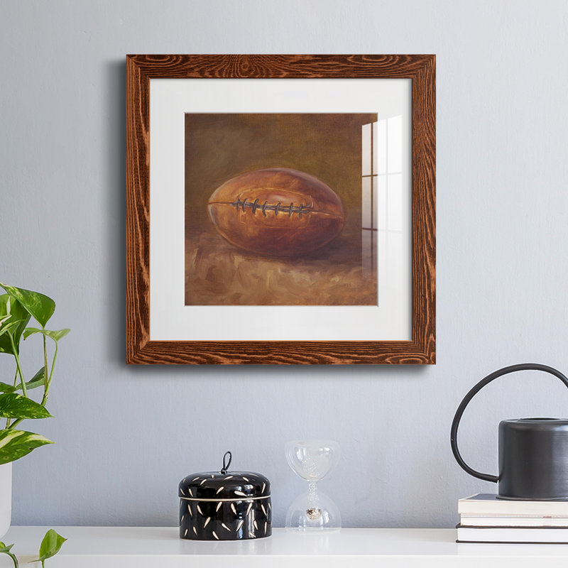 " Rustic Sports IV ", 31.5'' H x 31.5'' W x 1'' D, Maple, White