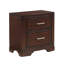 Table de chevet 2 tiroirs Hudy, 26 pouces, placage de bouleau-114018871