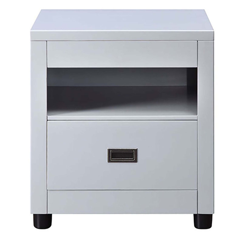 Dove Grey Storage End Table