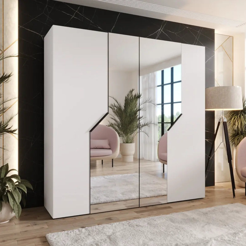 Manufactured Wood Wardrobe, White