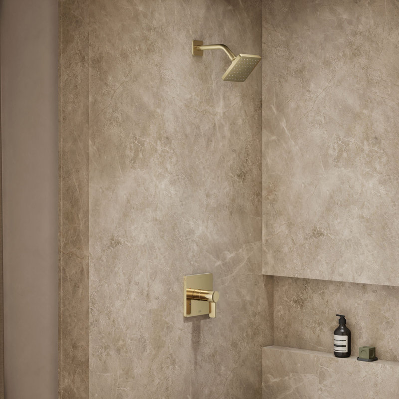 Parallel Rite-Temp Shower Head, 1.75 GPM, Vibrant French Gold