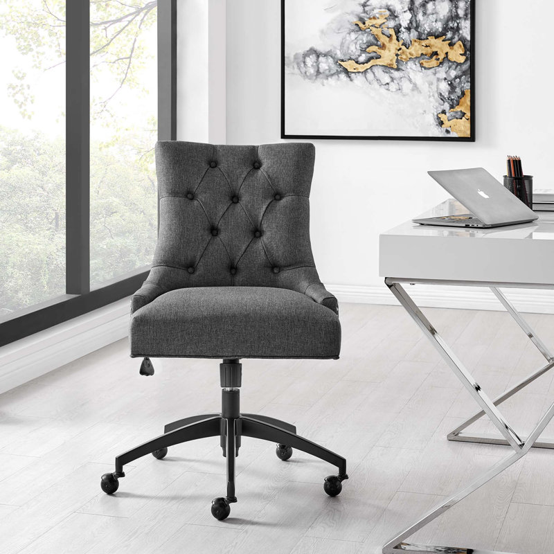 Chaise de bureau Regent, Gris, Noir
