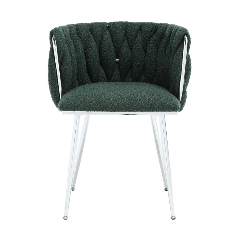 Valeen Upholstered Armchair, Emerald Boucle