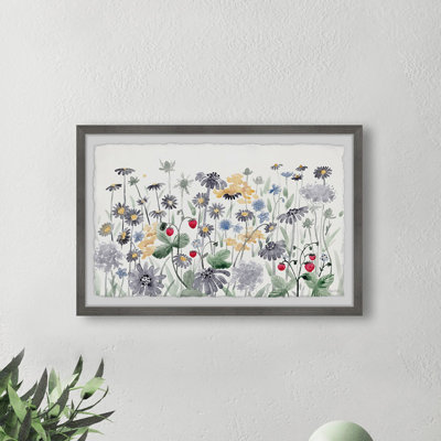 Flowers And Strawberries - Single Picture Frame Painting