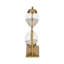 Objet décoratif en métal et verre minuteur pour la décoration intérieure - Sculpture contemporaine pour bureau, table ou salon - Doré-378687887