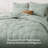 Bedsure King Pintuck Bed-in-a-Bag- Sage Green Pinch Pleat Comforter with Sheets, Pillowcases & Shams, Gift for Mother's Day-103425115-103425112