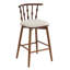 Tabouret de bar d'intérieur en bois, avec revêtement, ensemble de 2-442671146-442671148