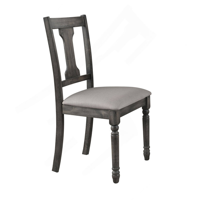 Ensemble de 2 chaises d'appoint en bois au fini rustique gris rustique pour plus de confort et de style dans les salles à manger