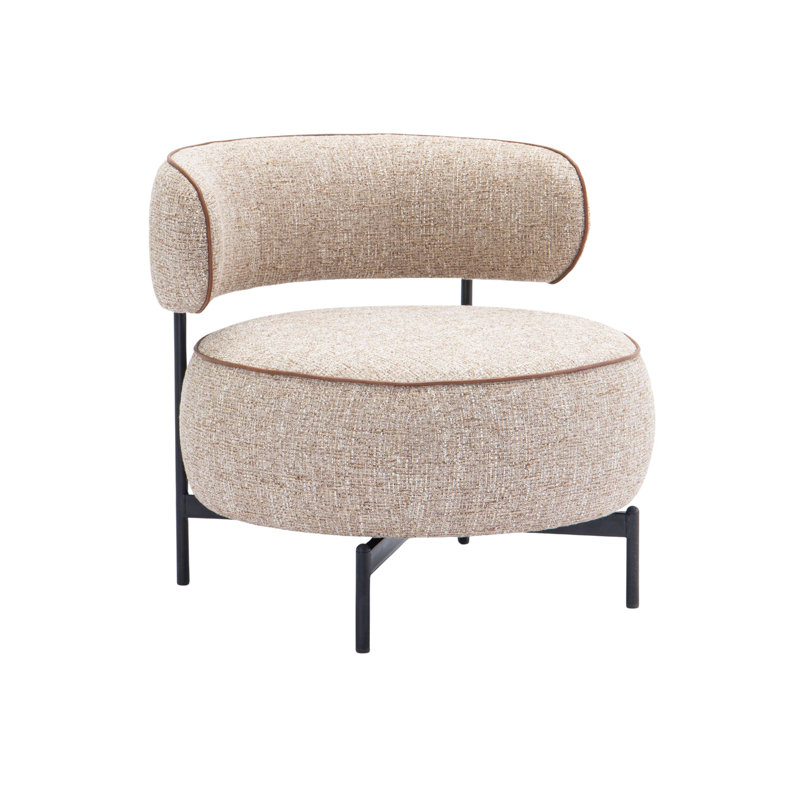 32" W Contemporary Swivel Chair, Light Brown, Light Brown