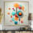Toile avec cadre flottant or