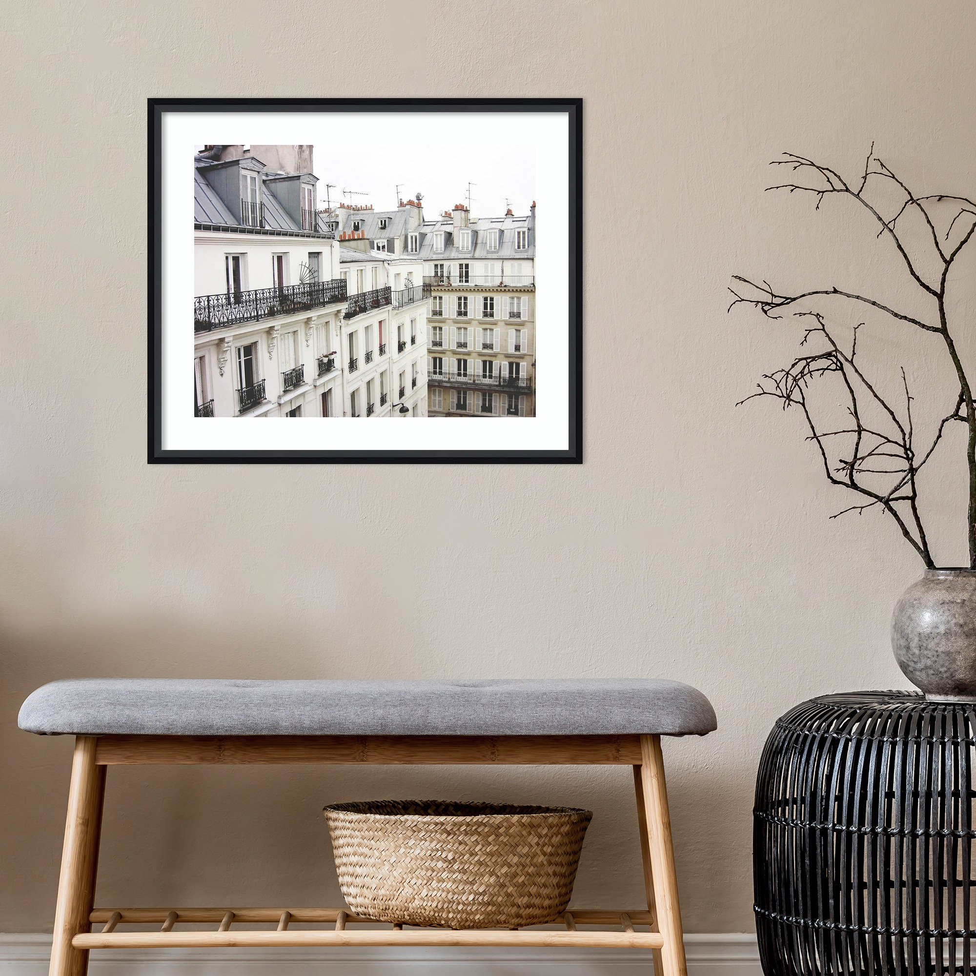 Montmartre by Lupen Grainne, Black Framed, 21" H x 25" W