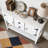48'' Solid Wood Sideboard Console Table with 2 Drawers and Cabinets and Bottom Shelf-464753564