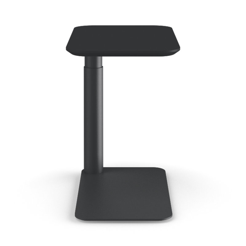 Micro flottant avec base et plateau en linoléum naturel, Noir