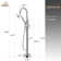 2 Handle Floor Clawfoot Tub Faucet with Diverter
