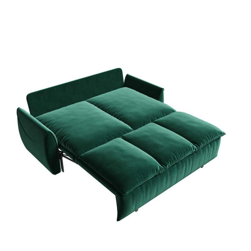 Lit convertible 70,9 po, velours 3 avec 21 oreiller et couverture, multifonctionnel pour la détente, lit maison, Vert