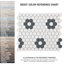 Carreau de mosaïque en porcelaine hexagonale 1 po x 1 po Gotham
