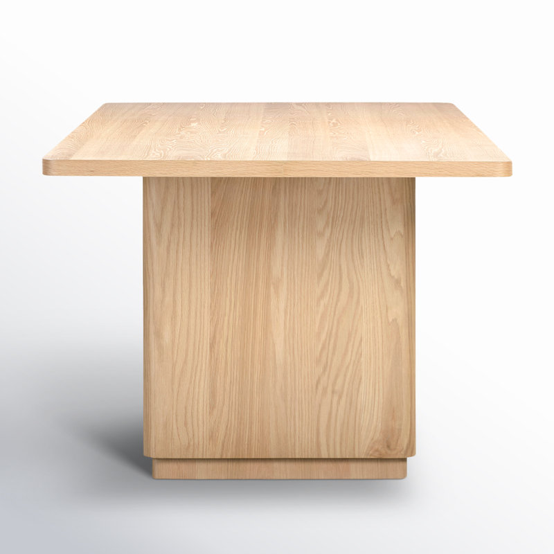 Round Off 88'' Solid Wood Dining Table, Oak