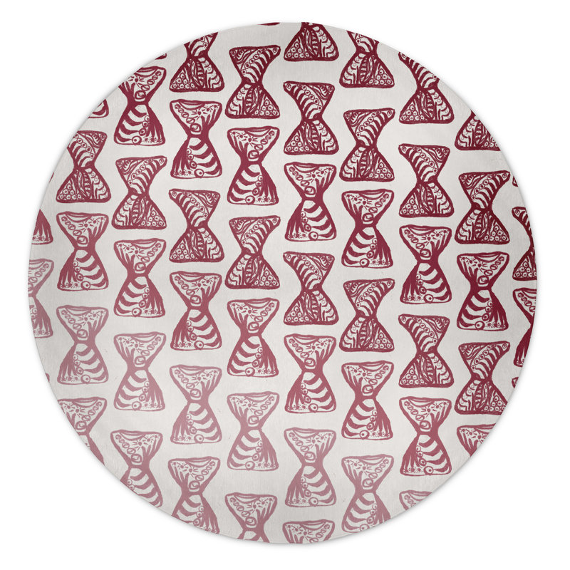 Safari Chenille Geometric Indoor Rug, Round 5'