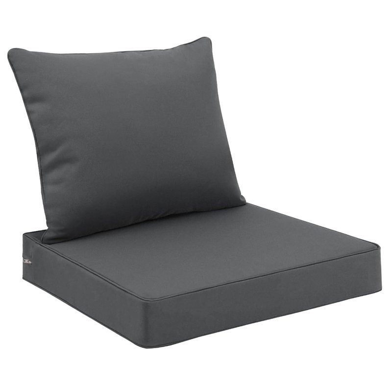 Ensemble de coussins de siège et de dossier d'extérieur, coussins de meubles de patio avec housse amovible, L 22 po x P 22 po