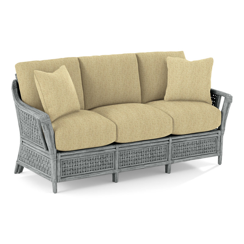 Boca Upholstered 78'' Sofa, Beige Sugar Performance, Truffle