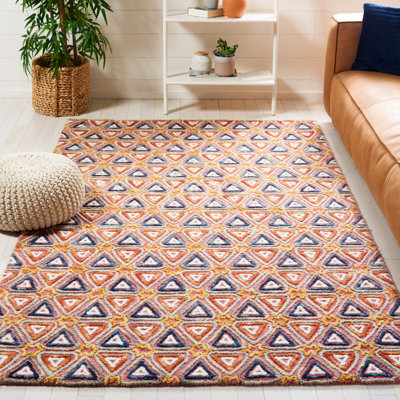 Tapis rouge / bleu marine Rubalcava