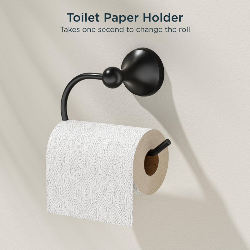 3 - Piece Bathroom Hardware Set, Black
