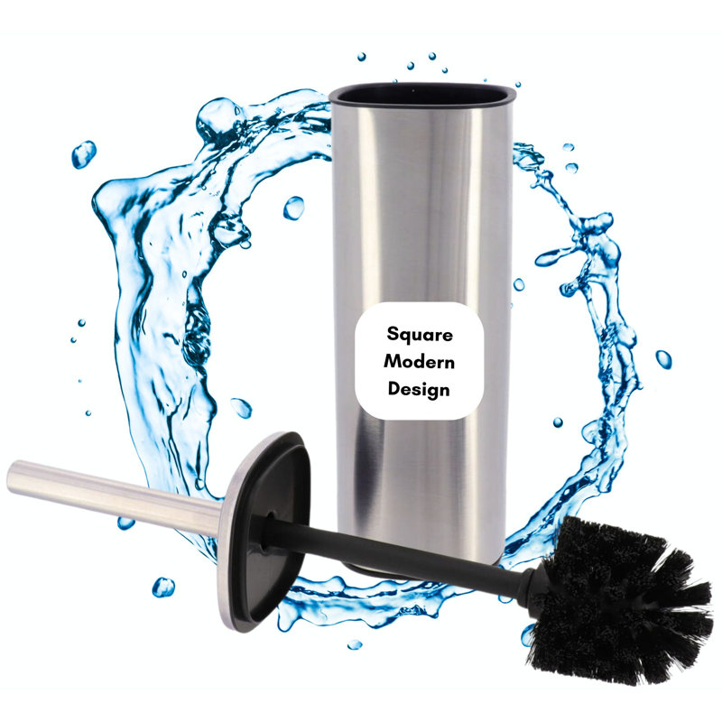 Porte-brosse de toilette en métal Evideco Mel, Acier inoxydable