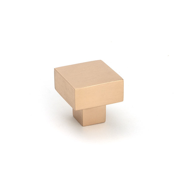 Albers Square Knob, 0.98" Knob Diameter, Polished Bronze