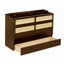 Lit escamotable, armoire en bois de pin avec décoration en rotin et tiroir de rangement,-495389757