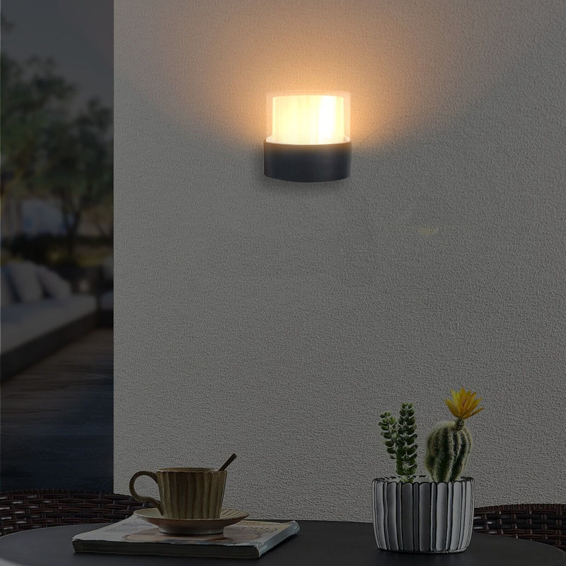 Mirnesa 8cm H Integrated LED Outdoor Flush Mount