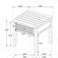 Table de bout carrée avec tiroir simple, finition vieillie et bois franc d'ingénierie, pour espaces côtiers 1 placage de pin, pieds en bois massif, durabilité, style de vie idéal