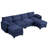 6-Seater Modular Sectional Sofa With 2 Ottomans-1427562918