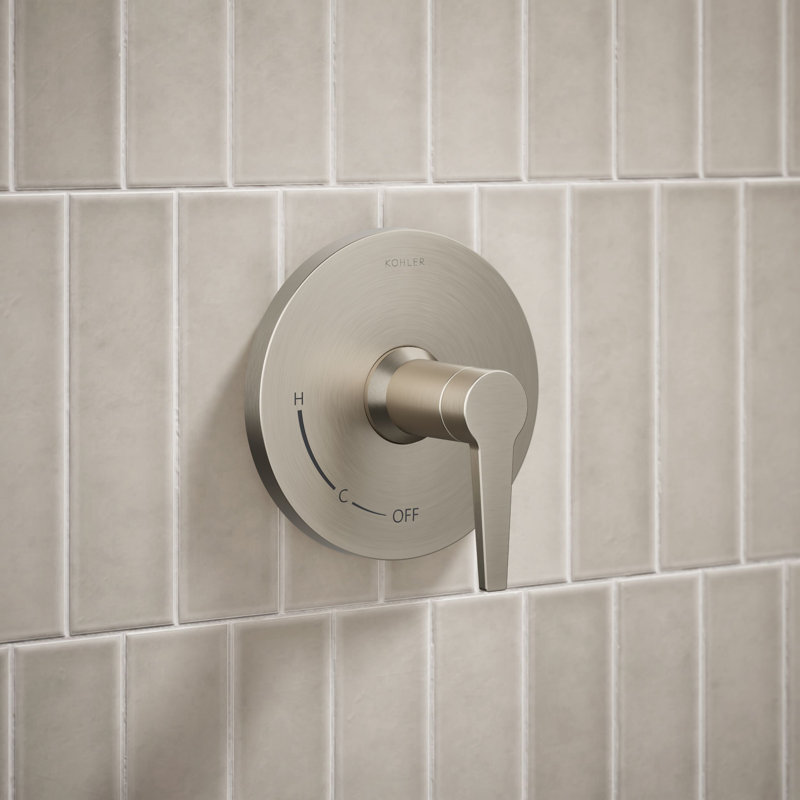 Pitch Rite-Temp Shower Trim Set, Less Showerhead, Vibrant Brushed Nickel