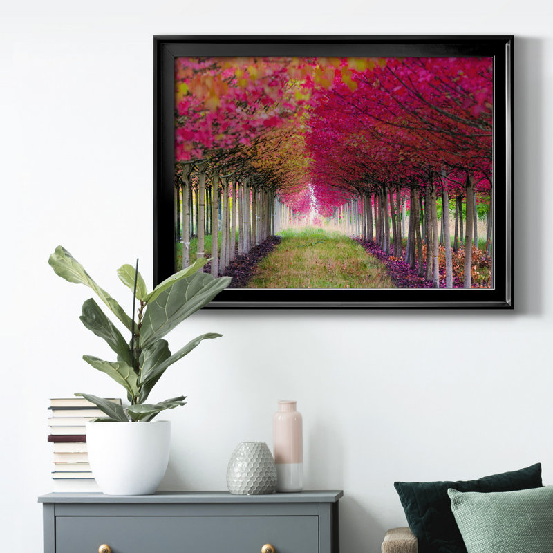 Forêt magique - peinture encadrée, H 18,5 po x l 24,5 po x P 1 po, Noir, Pas de tapis