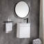 Ensemble de meuble-lavabo mural blanc 18 po avec comptoir en céramique 18 po