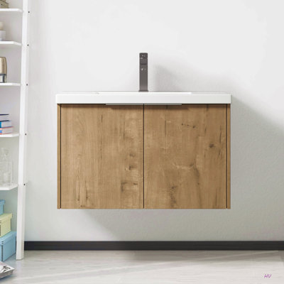 Soft Close Doors Bathroom Vanity With Sink,30 Inch For Small Bathroom,30X18(KD-Packing)