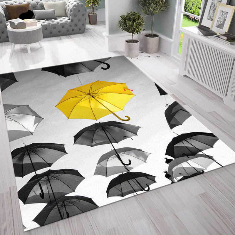 Chic Non-Woven Thin Printed Rug with Geometric Abstract Design in Vibrant Hues for a Modern Home Decor Accent Piece