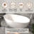 Monaco 59"x 30" Solid Surface Stone Freestanding Soaking Bathtub Bathroom Tub