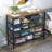 Spacious 5-Tier Industrial Shoe Rack 36.6"X39.4"X11.8" - Adjustable, Sturdy Metal Frame, Wood Top Board, Ideal For Hallway, Large