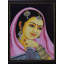 Tanjore, peinture de visage de femme | Couleurs traditionnelles avec or 24 carats | Avec cadre