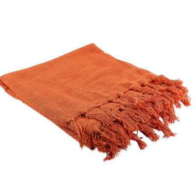 Novica Handmade Charm Cotton Throw Blanket