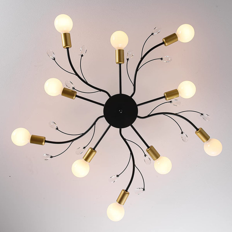 10-Light 78cm Semi Flush Mount