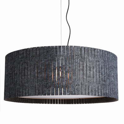 Kerflights D9 Drum Pendant Felt Light Gray