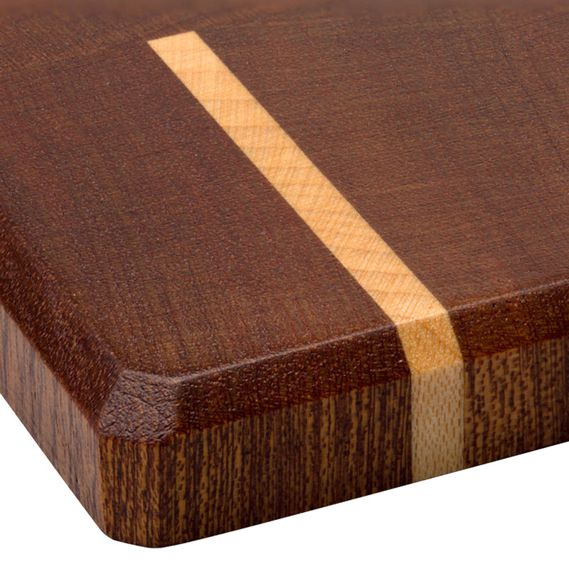 Wood Coaster Set With Holder, Brown