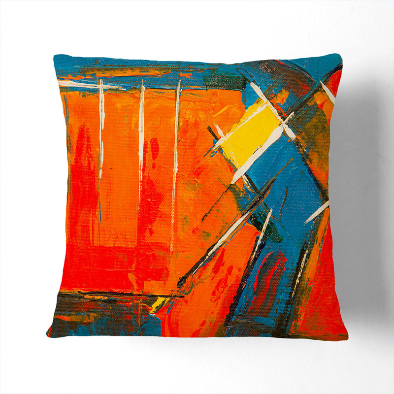 Abstract Square Throw Cushion, 40 x 40 cm, Stone