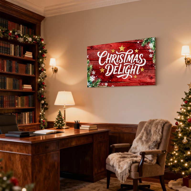 Ensemble de 3 impressions sur toile de Noël, H 12 po x l 18 po