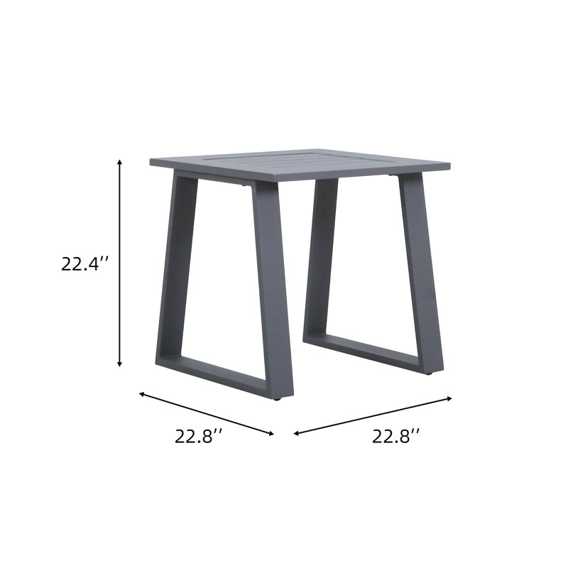 Ensemble de conversation de patio 5 pièces avec coussins gris