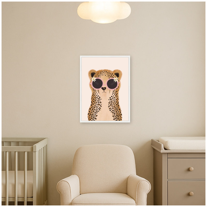 «Lavish Leopard» par Aislinn Simmonds, duchesse prune, reproduction d'art sur toile encadrée